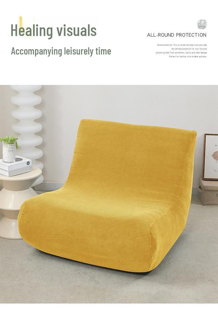 Thickened Corn Kernel Pattern Fully Enclosed Caterpillar Sofa Cover for Single Lazy Chair