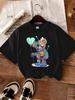 Kawaii Ok Cartoon Bear Graphic Printed TShirts Women Casual Short Sleeve Tops Soft Loose T Shirt Summer ONeck Womans Clothes