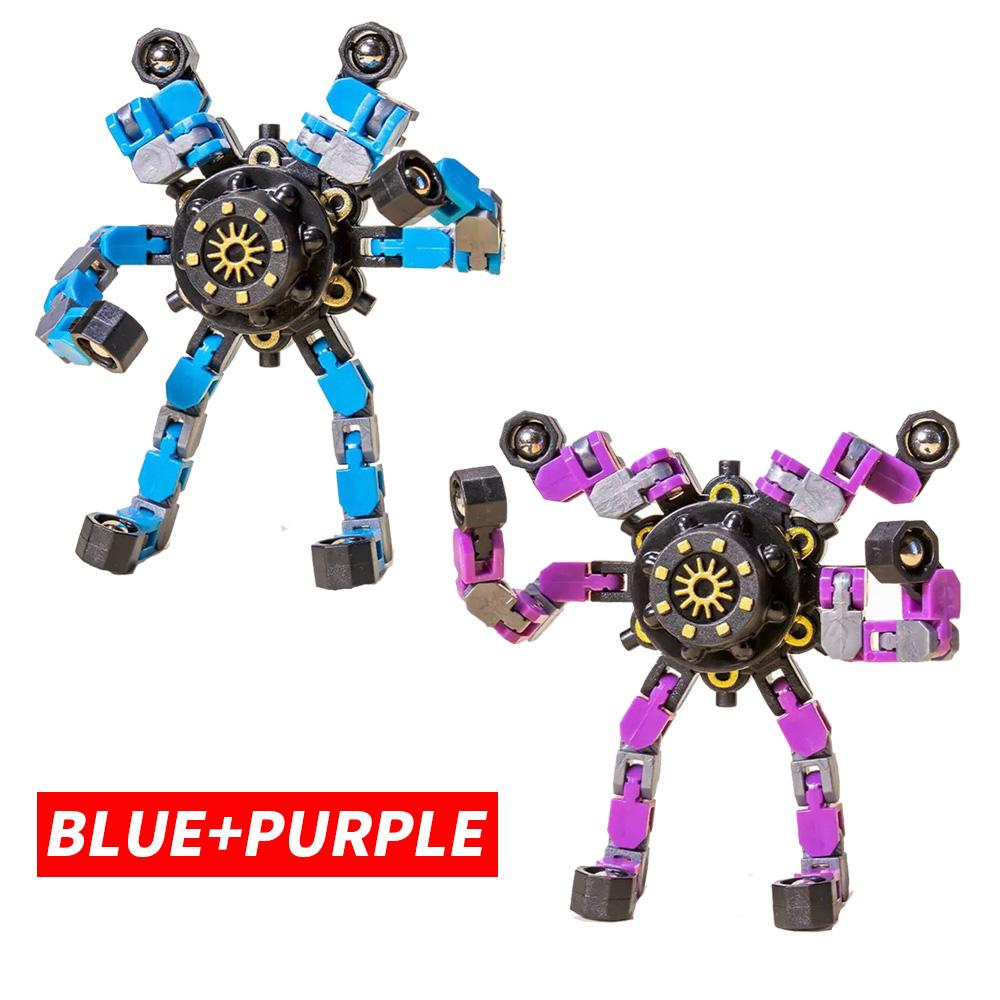 4pcs/2pcs/1pc Deformation Decompression Mechanical Fingertip Gyroscope Can Be Freely Deformed To Exercise Children's Hands-on a