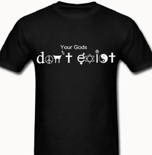 

Ваших богов не существует Атеистическая футболка Футболка Антирелигия Дарвин Эволюция 4XL