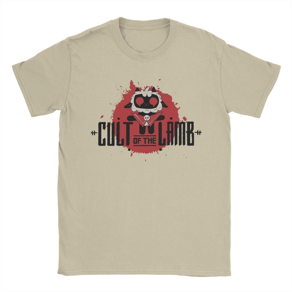 Mens Cult Of The Lamb Game T Shirts  100 Cotton Clothes Funny Short Sleeve Round Collar Tees Party TShirts
