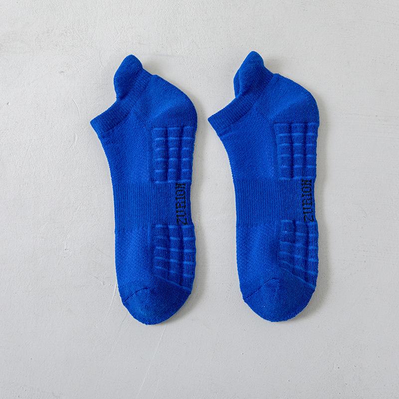 

Носки для мужских ног с петлями, облегающие талию, с короткими пятками, с поднятыми ушками, защита стопы, носки-лодочки, баскетбольные носки, спортивные короткие носки 1 pair сапфировый