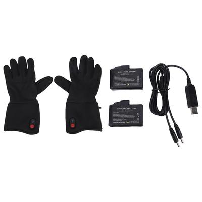 Beheizbare Handschuhe für Herren Damen Wiederaufladbar Touchscreen Ultradünn Handwärmer Elektrische Heizhandschuhe mit 2 Batterien