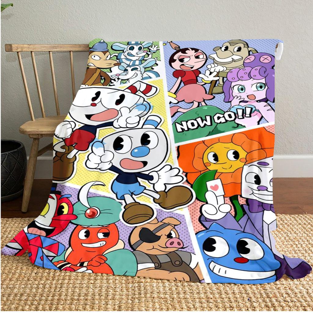 Cuphead's Devil Deal Soft Comfortable All Seasons blanket Sofa Office Naps blanket Outdoor Travel throw Perfect Gift