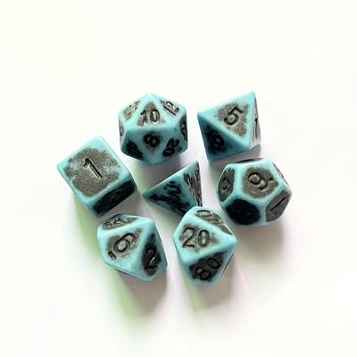 Vintage Multi Faceted Dice Set 14 Pcs 2 Sets of 7 Unique Digital Dice Perfect for Board Games and Gifts