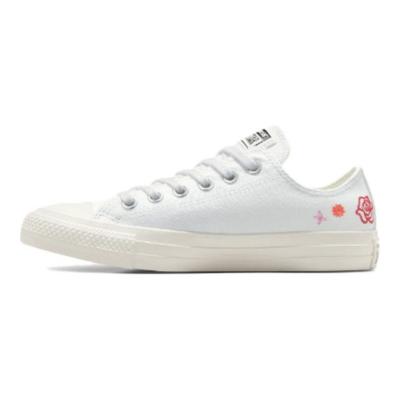 Chuck Taylor All Star Low Summer Embroidery Women Sneakers White Dragon-Scale Red A10821C