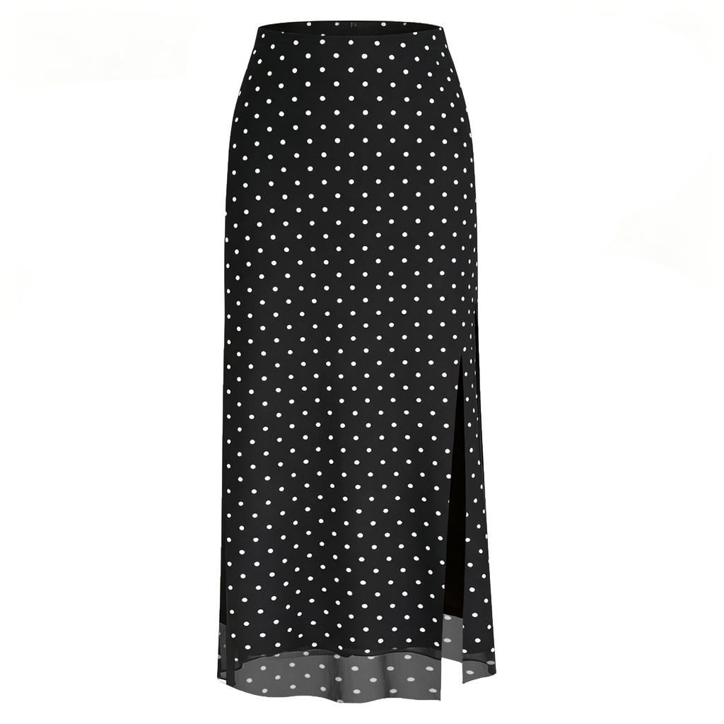 Jupes Longues Décontractées à Maille fendue taille haute sexy d'été pour femmes Tendance Y2K Midi Boho Florales Bodycon Tenues