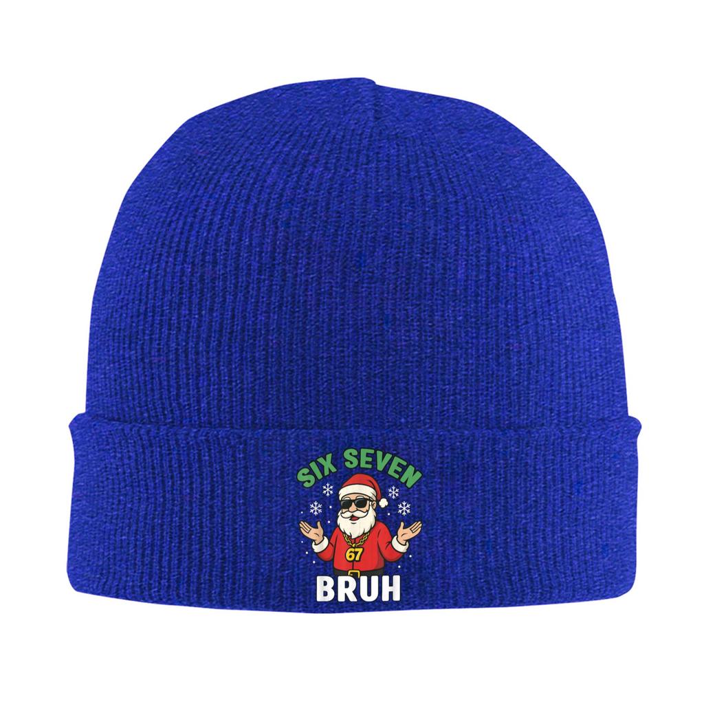 Six Seven 67 Christmas 6 7 Bruh 67 Meme Knit Hat Beanie Hats Hippie Thermal Elastic Men Women Bonnet Hats Winter Street Caps