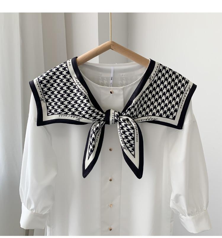 Shawl Summer Exterior Decoration Women'S Silk Scarf Spring And Autumn Thin Fashion Fake Collar Shirt Versatile Sunscreen Shawl