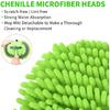 62'' Car Wash Brush With Long Handle Chenille Microfiber Car Wash Mop Mitt Kit Scratch-Free Car Cleaning Brush Care Kits With Replacement Head