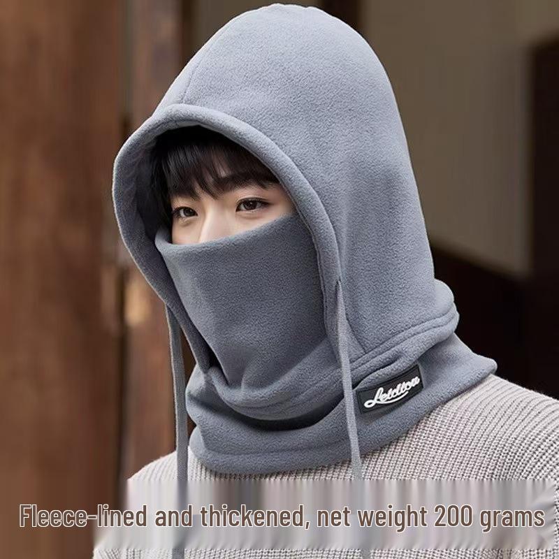 Мужская зимняя маска для лица для велоспорта - Флисовый шарф-бафф, Ветрозащитная шапка с защитой ушей