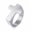 Punk Men Cross Shaped Ring,Waterproof Stainless Steel Ring with Silver Black Gold Color,Stylish Male Jewelry Gifts