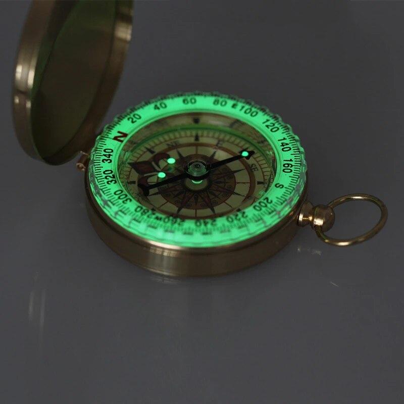 Portable Pocket Compass Navigation Outdoor Camping Hiking with Noctilucence Display