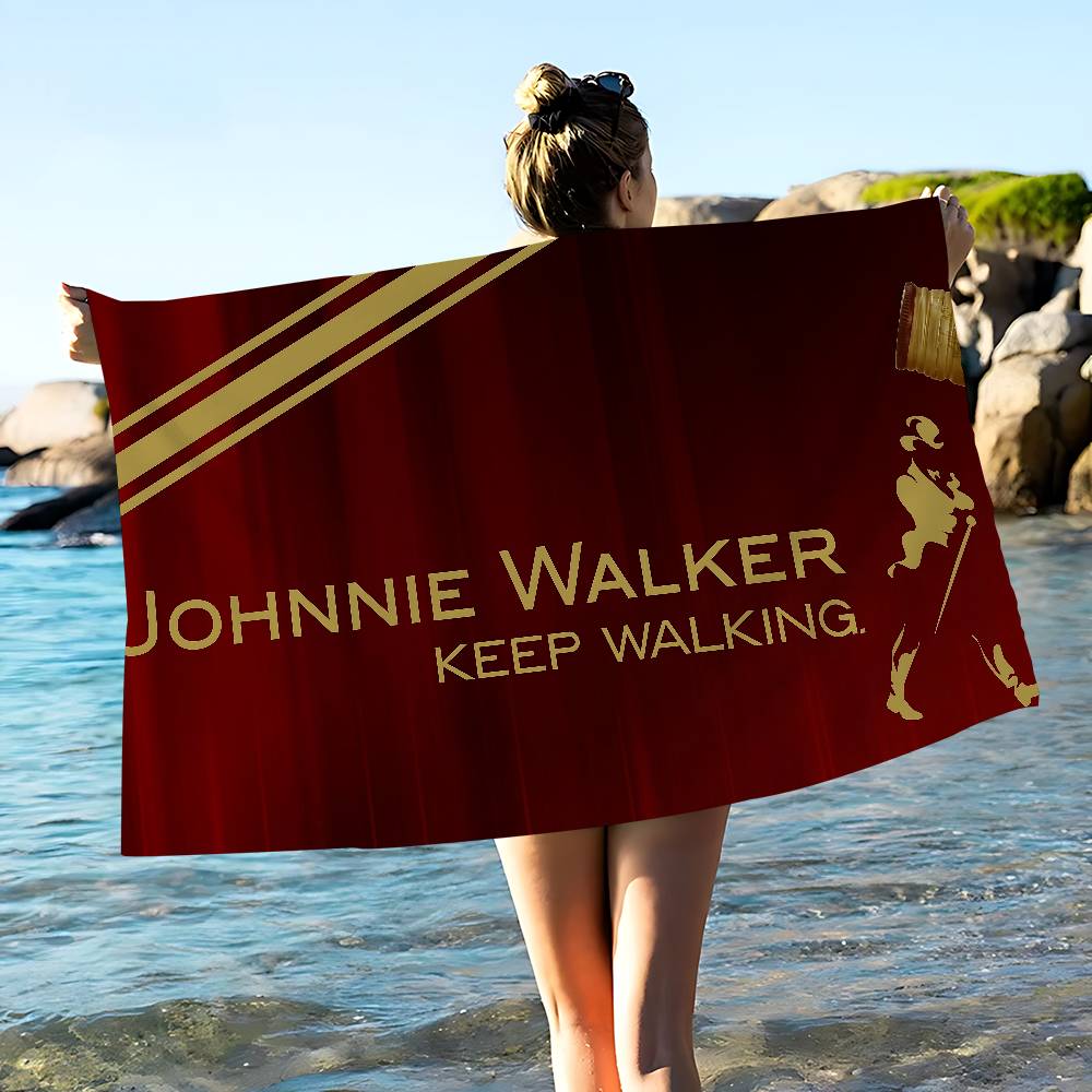 Fashion J-Johnnie W-Walker Beach Towel Colorful Bath Towels For Girl Microfiber Quick Dry Custom Sand Free Beach Yoga Gym Pool