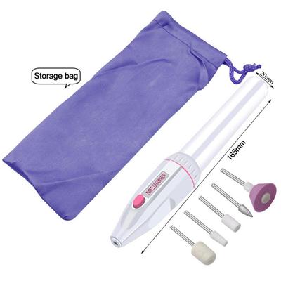 Kit trapano elettrico portatile 5 in 1 per unghie, set di batteria per manicure e pedicure, macchina per lucidatura e levigatura, kit per manicure e pedicure personale