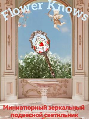 Limited Edition Vintage Hand Mirror Strawberry Rococo