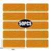 50/10pcs Car Bumper Reflective Stickers Reflective Warning Strip Tape Secure Reflector Stickers Decals Safety Warning 3*8CM