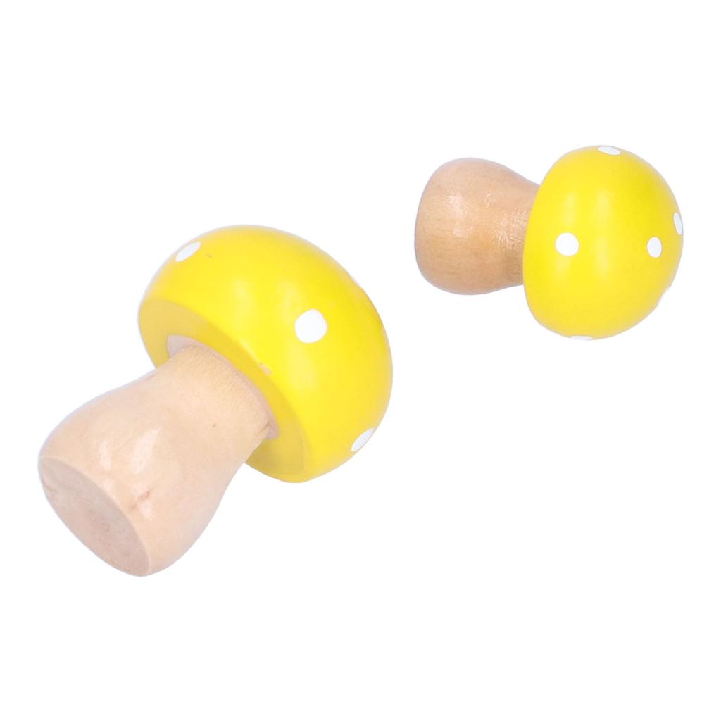 3PcsCelsiusSet Mushroom Crafts Innovative Cute Wooden Ornaments   Desktop Decoration