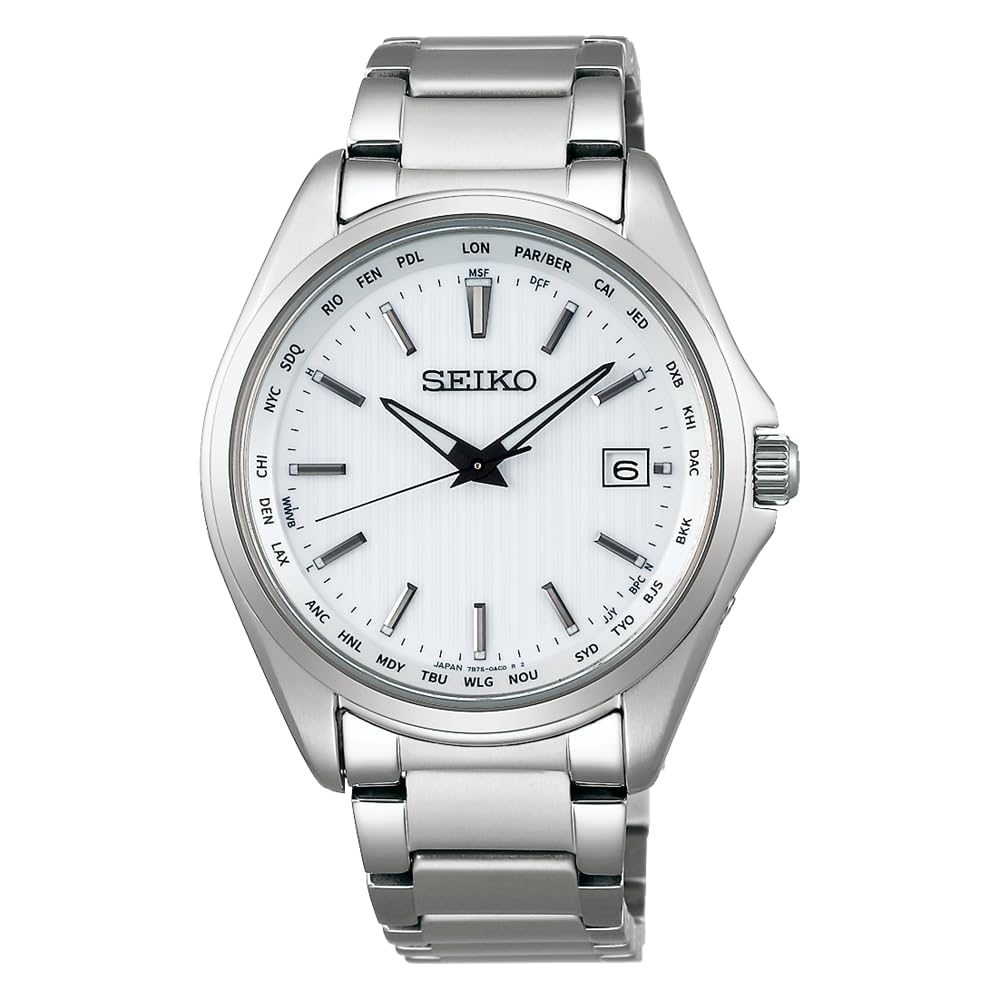 

Seiko Selection SBTM287 Titanium Solar Radio-Controlled Watch with World Time Function