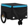 VidaXL Remorque de vélo noir et bleu 30 kg fer 94100