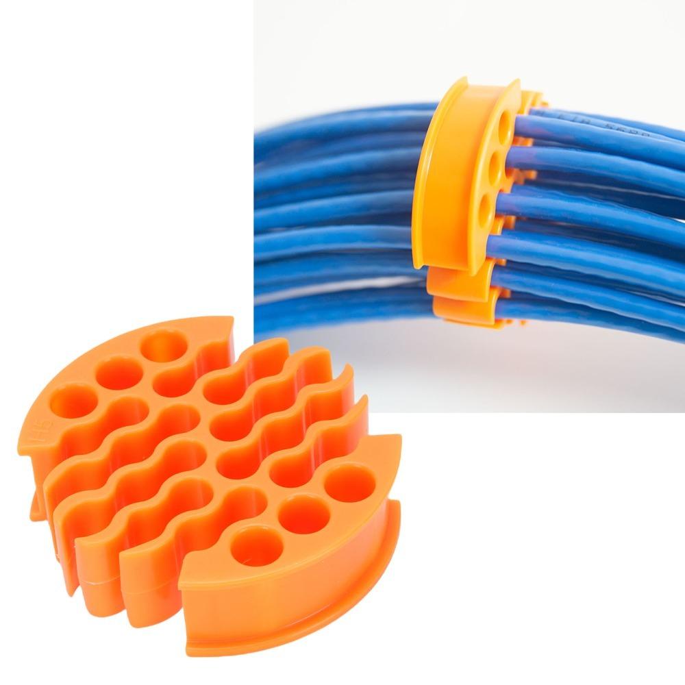 Gray Cable Management Tool 30 Hole Cable Organizing Tool Network Cable Organizer  Server Rooms оранжевый