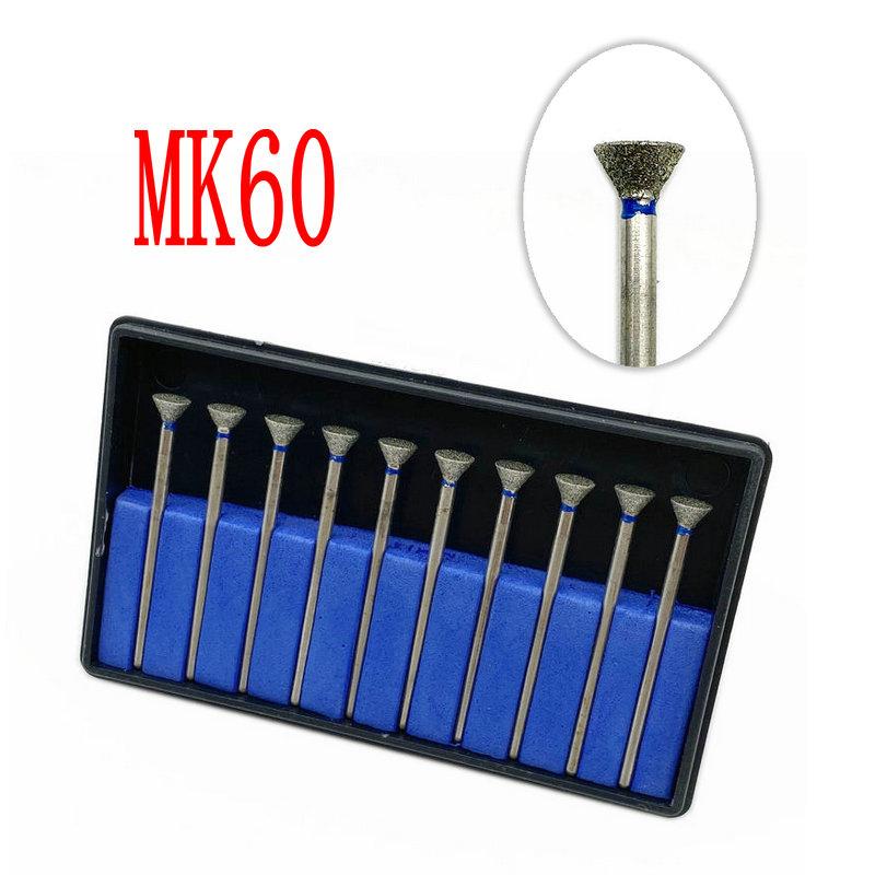 

10 шт. тип MK, стоматологическая часть, гальванический алмазный точечный полировщик, стоматологические алмазные боры HP, набор роторных боров HP, стоматологическая лаборатория MK60