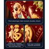 Chinese Style Fu Character Wall Sticker 3D Flocking Chinese New Year Decor New Year Sticker  Office