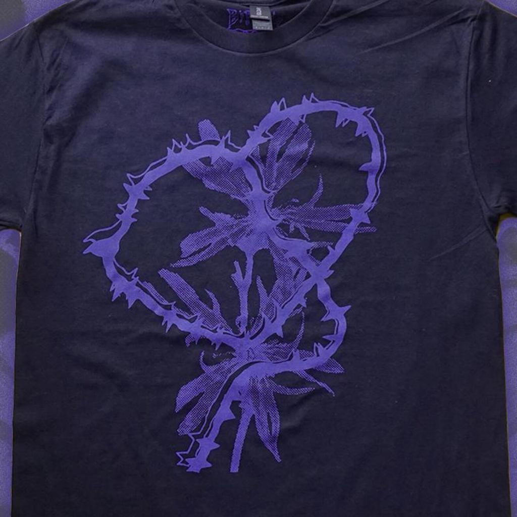 Spiky HEART Black T-Shirt: Post Punk Indie Rock Merch, Hand Screen Printed Shirt T-shirt