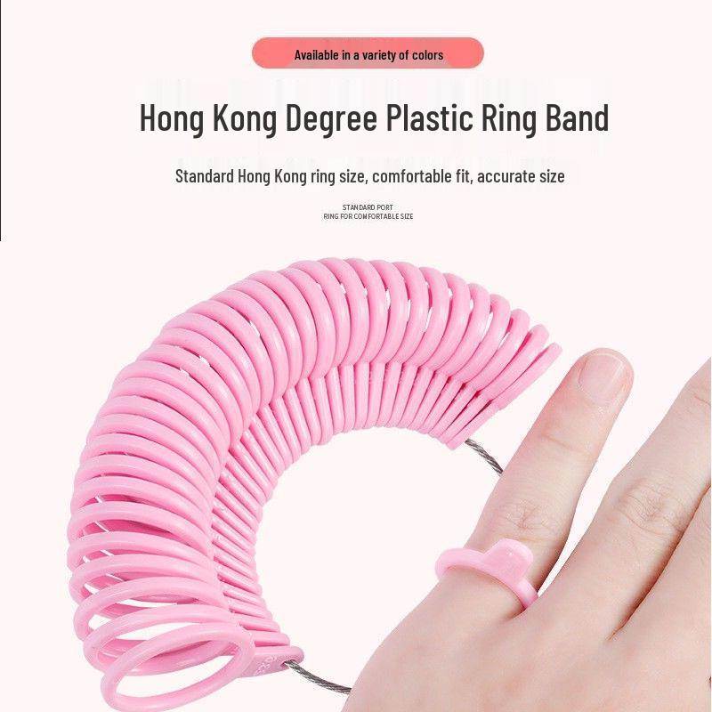Plastic Ring Sizer: Detachable Hong Kong Standard Finger Measurement Tool Red Ring Measurement Circle