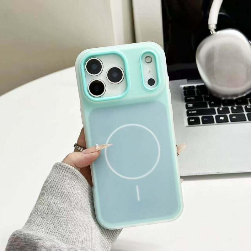 Dual-Tone Jelly Hybrid Phone Case IPhone 17 Pro Max With Magnetic Snap-on Design Soft Touch Finish Shockproof Full Coverage