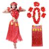 1 Set Hula Skirt High Elastic Eye-catching Plastic Fiber Hawaiian Hula Grass Skirt Set for Summer