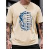 Summer European-American Men's Youth Fashion Sports Printed Loose Casual Short Sleeve T-Shirt