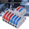Terminal Block, 5pcs 2 In 6 Out 250V-4KV 32A Reusable Spring Lever Terminal Blocks Electric Wire Cable Connectors Apply To Soft and Hard Wire
