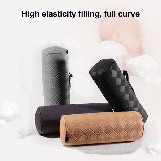 Car Headrest Pillow for Driving Faux Leather Memory Foam Ergonomic Neck Support Universal Fit Head Rest Travel Cushion for Most Vehicles