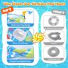 Inflatable Baby Pool Float with Safety Seat and Water Spray Gun Toddler Swimming Ring for Outdoor Water Activities and Pool Use