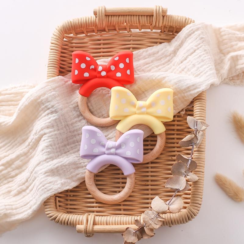 1 Stück Baby Silikon Beißring Zahnungs Kauspielzeug Bpa Frei Silikon Diy Schnullerkette Halsketten Anhänger Cartoon Tier Beißringe