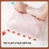 Transparent Blue Vacuum Roll-Up Storage Bag for Quilts, Clothes, Jackets, and Travel Essentials