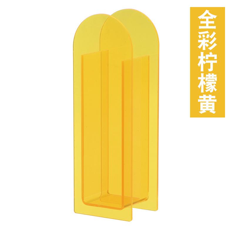 Modern Vase Transparent Colorful Creative Geometric Vase for Flowers Centerpiece Small Fish Tank Home Office Table Decor