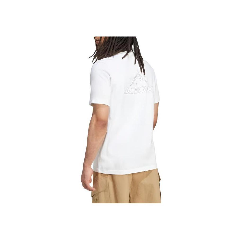 adidas TERREX Men's Graphic Short Sleeve T-Shirt White JW3559