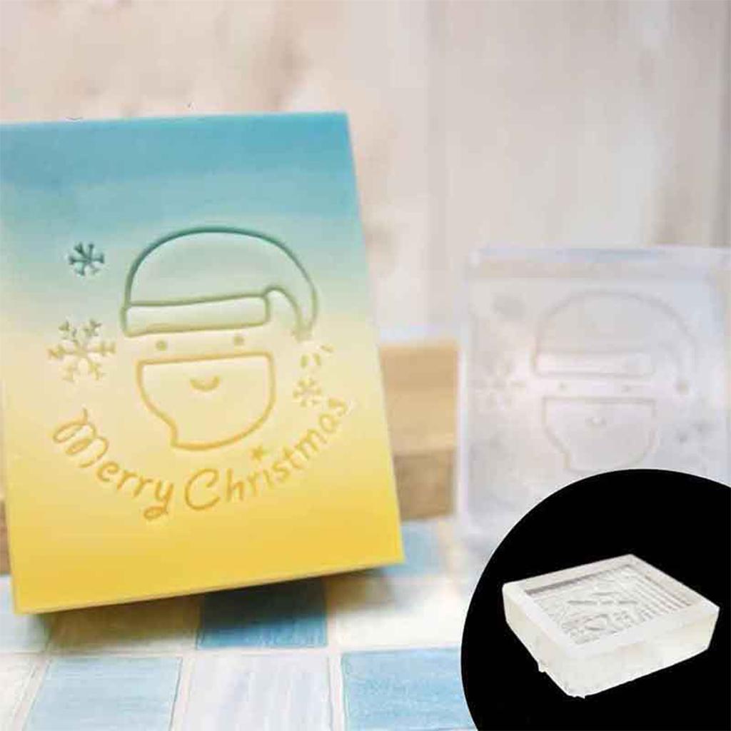 Soap Making Acrylic Stamps Christmas Series Transparent Handmade Soap Seal Stamp