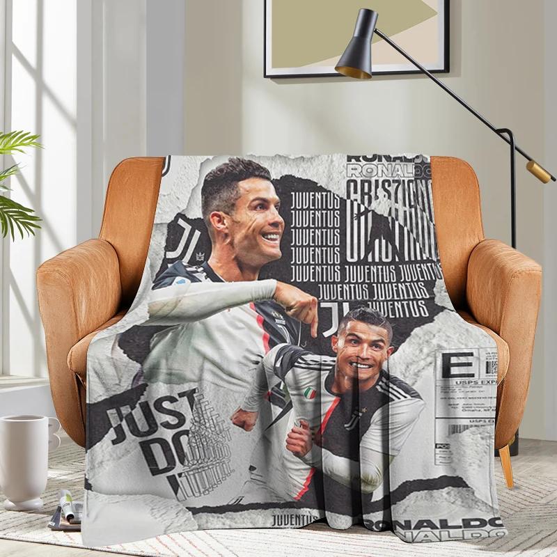 Coperta Personalizzata Divano Ronaldo CR7 Letto Campeggio Pisolino Coperte Morbide e Soffici per l'Inverno Caldo King Size Biancheria da Letto in Microfibra