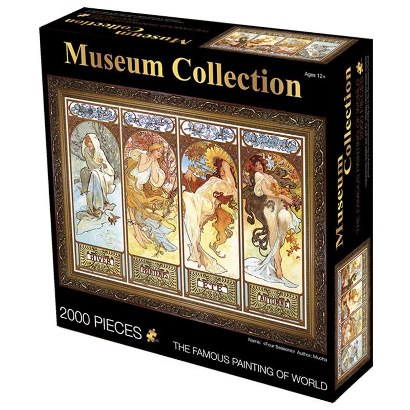 8Type Grownups Difficult 2000 Pieces 3D  World   Puzzles  Adult Paper Puzzle Gift for Kid