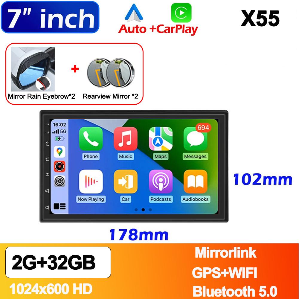 7/9/10 Inch Universal Android 13 Car Radio 64G Autoradio Android 2 Din Car Radio GPS BT Central Multimedia Smart Car Systems