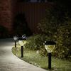VidaXL Lampes solaires d'allées et piquets de sol 4pcs blanc chaud RVB, éclairage solaire d'allée, lampe solaire de jardin, 4008189