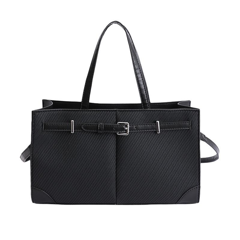 Ретро большая сумка-тоут женская новая текстура простая наплечная сумка-мессенджер однотонная сумка