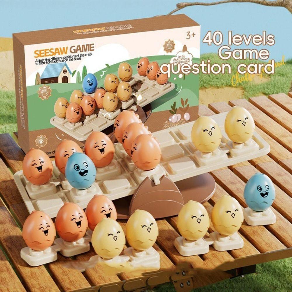 Interactive Egg Balance Board Game Egg Stackable Balance Tree Game  Parent-child