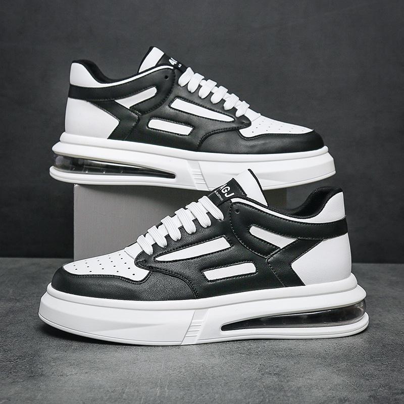 Men's board shoes spring and summer new little white shoes platform air cushion sports and leisure shoes inner height increase men's shoes trend versa