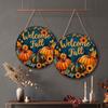 Autumn Leaf Pumpkin Sunflower Door Hanger Autumn Harvest Wall Decor  Home Garden Decor