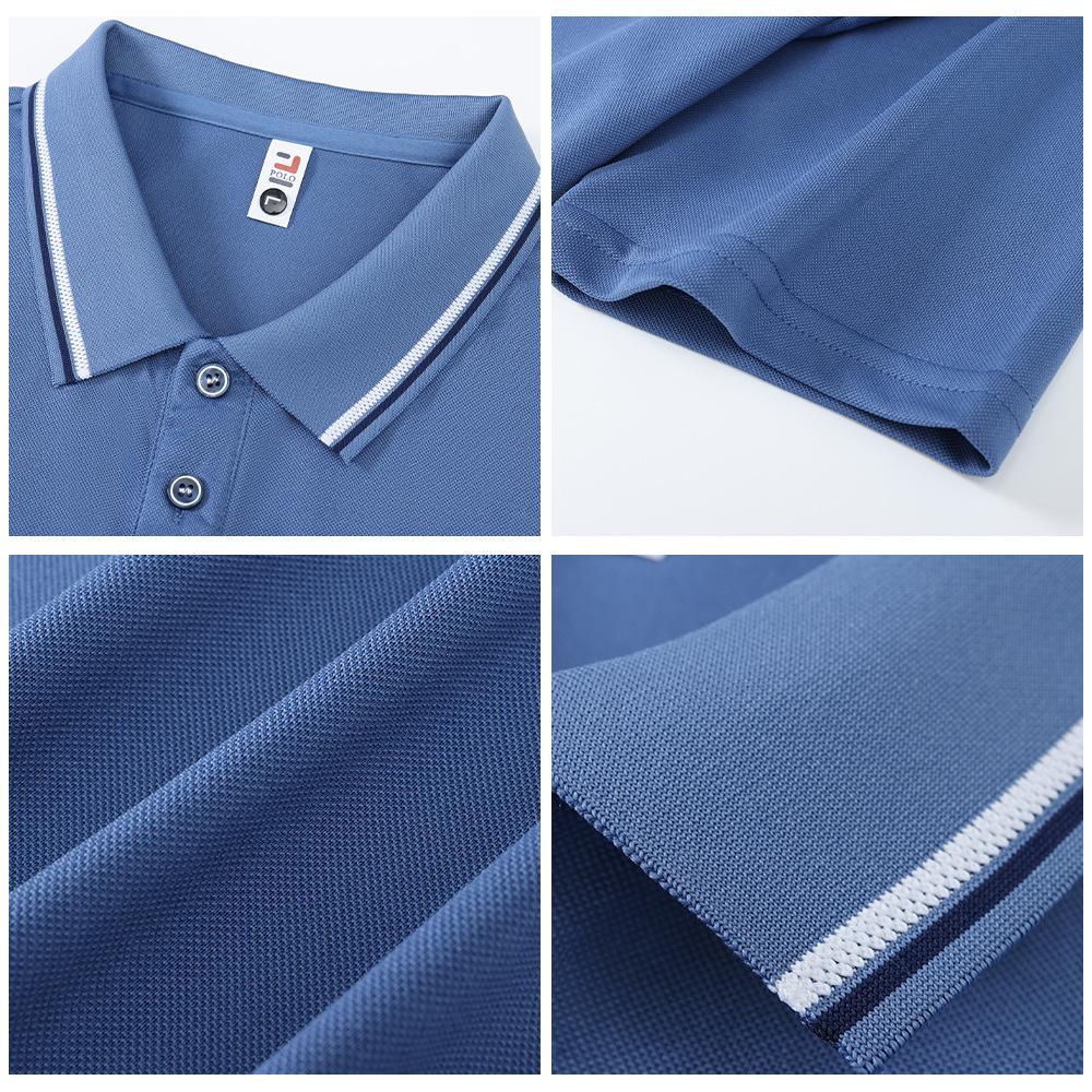 Customizable Breathable Polo Shirt with Logo, Short Sleeve, Sweat-Wicking, Perfect for Corporate or Group Culture Events.