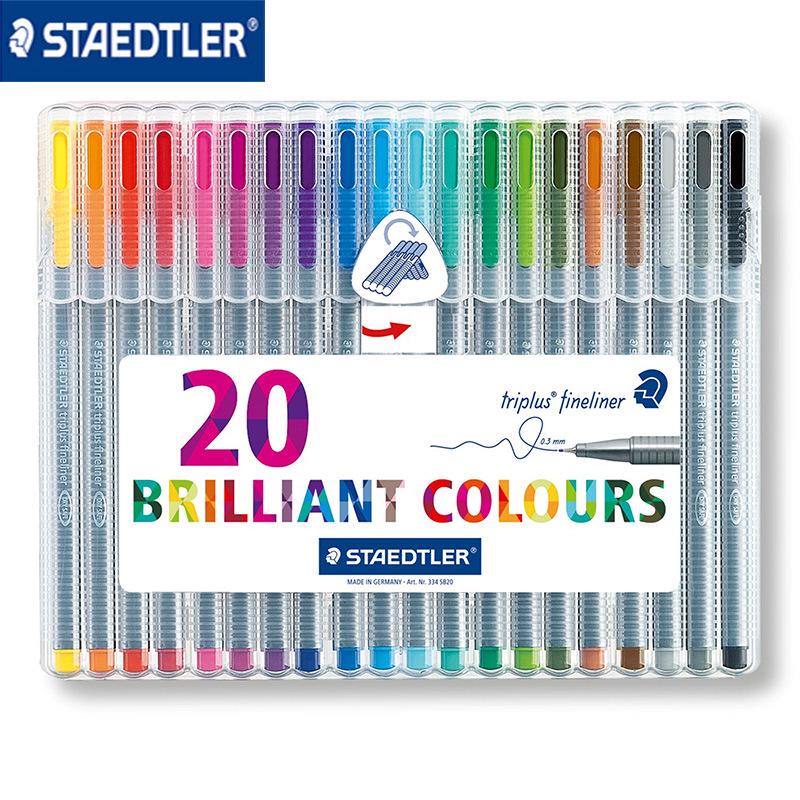 STAEDTLER 334SB20 Triangular Fine Point Water-Based Color Pen Set 0.3mm